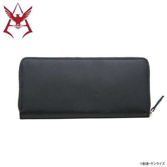 PRE-ORDER : Mobile Suit Gundam Leather Item Collection Char Mark Silver Ver. Long Wallet