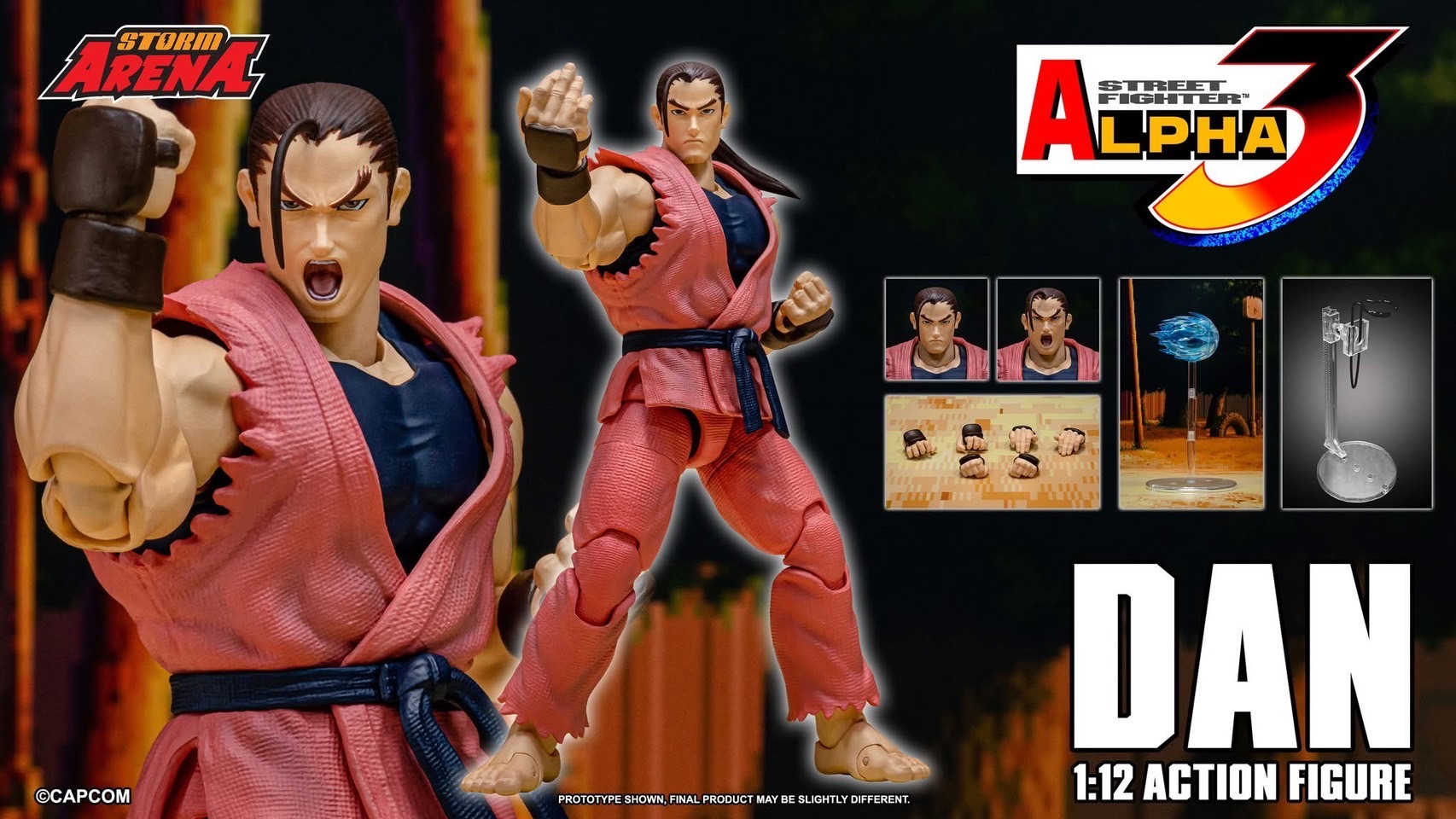 Pre-order : STORM ARENA Street Fighter Alpha 3 Dan 1/12 Scale Action Figure by Storm Collectibles