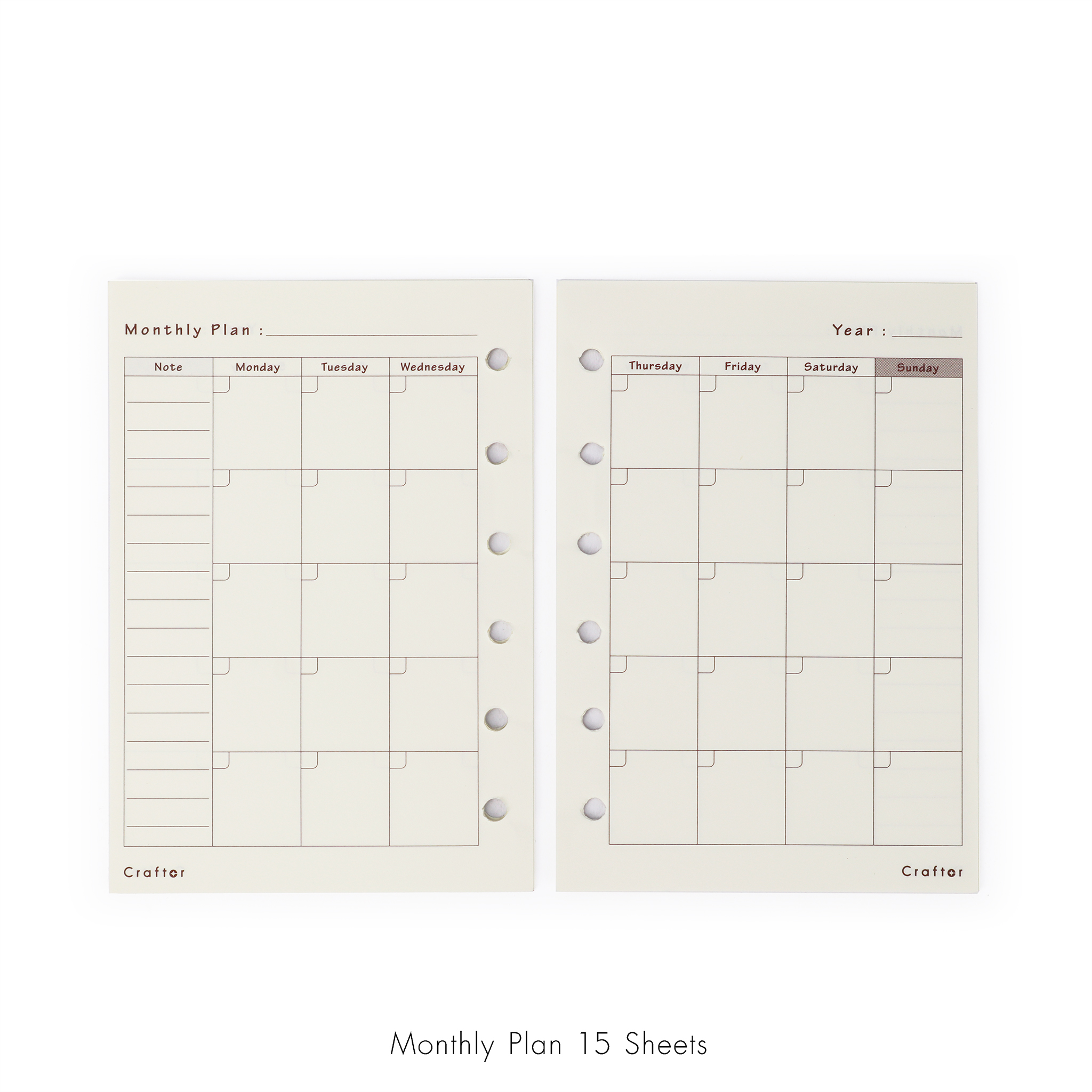 รีฟิลสมุดออร์กาไนเซอร์ขนาดA6 รุ่น Refill for Organizer S(A6)