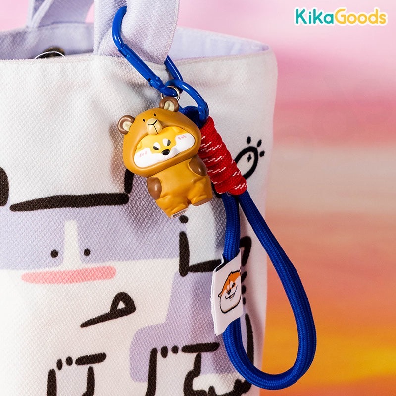 พวงกุญแจ ลิขสิทธิ์แท้ ได้ 1ตัว - Shiba - Achai Goji Puppy Crossing Daily Work Series Keychain by Dodowo