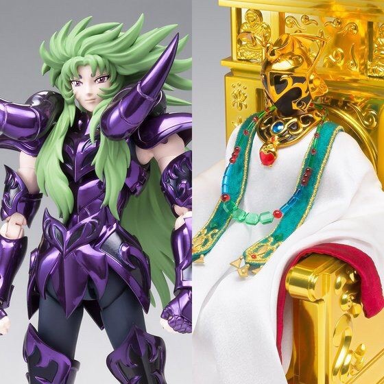 Saint Seiya SAINT CLOTH MYTH EX - ARIES SHION (SURPLICE) & THE POPE SET by Premium Bandai (มีกล่องน้ำตาล)