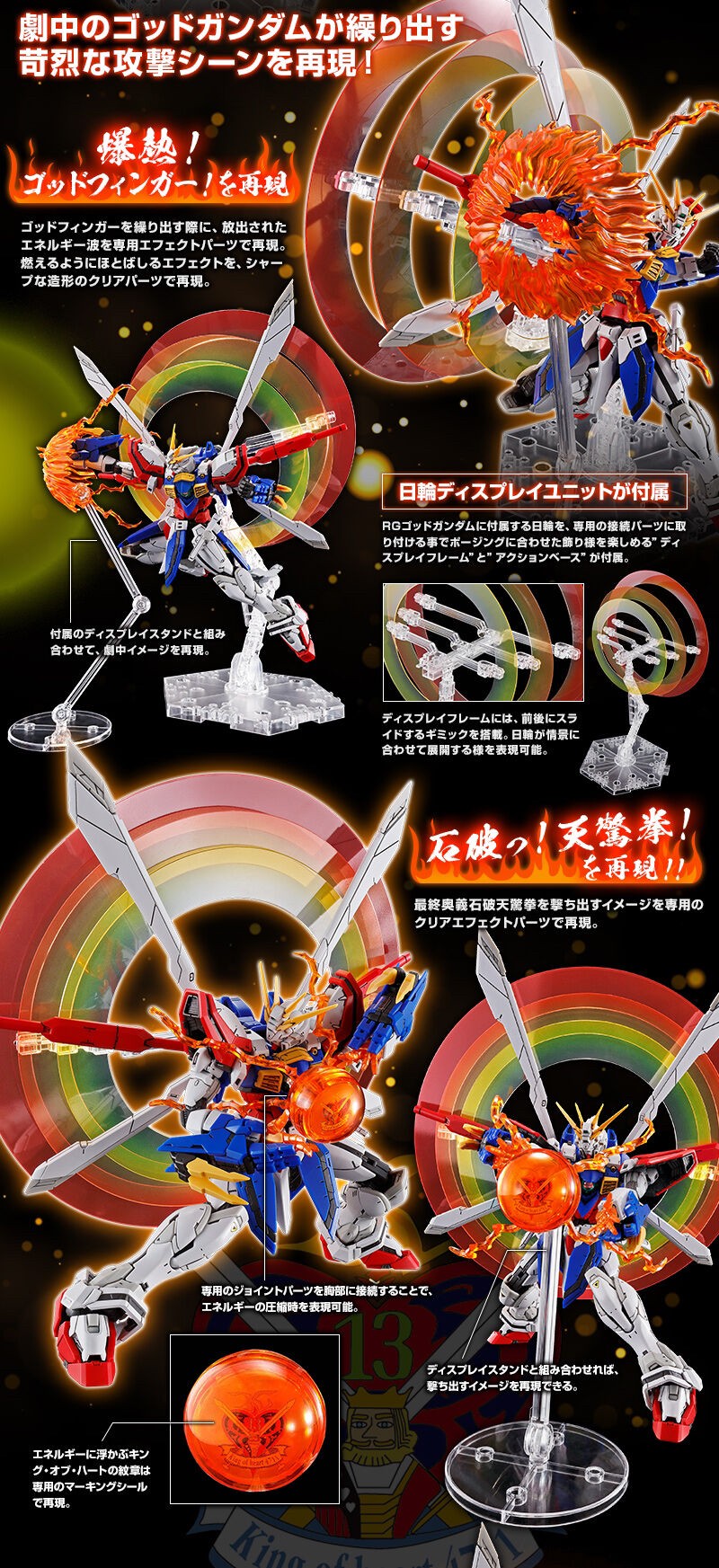 PRE-ORDER : RG 1/144 God Gundam Expansion Set Plastic Model