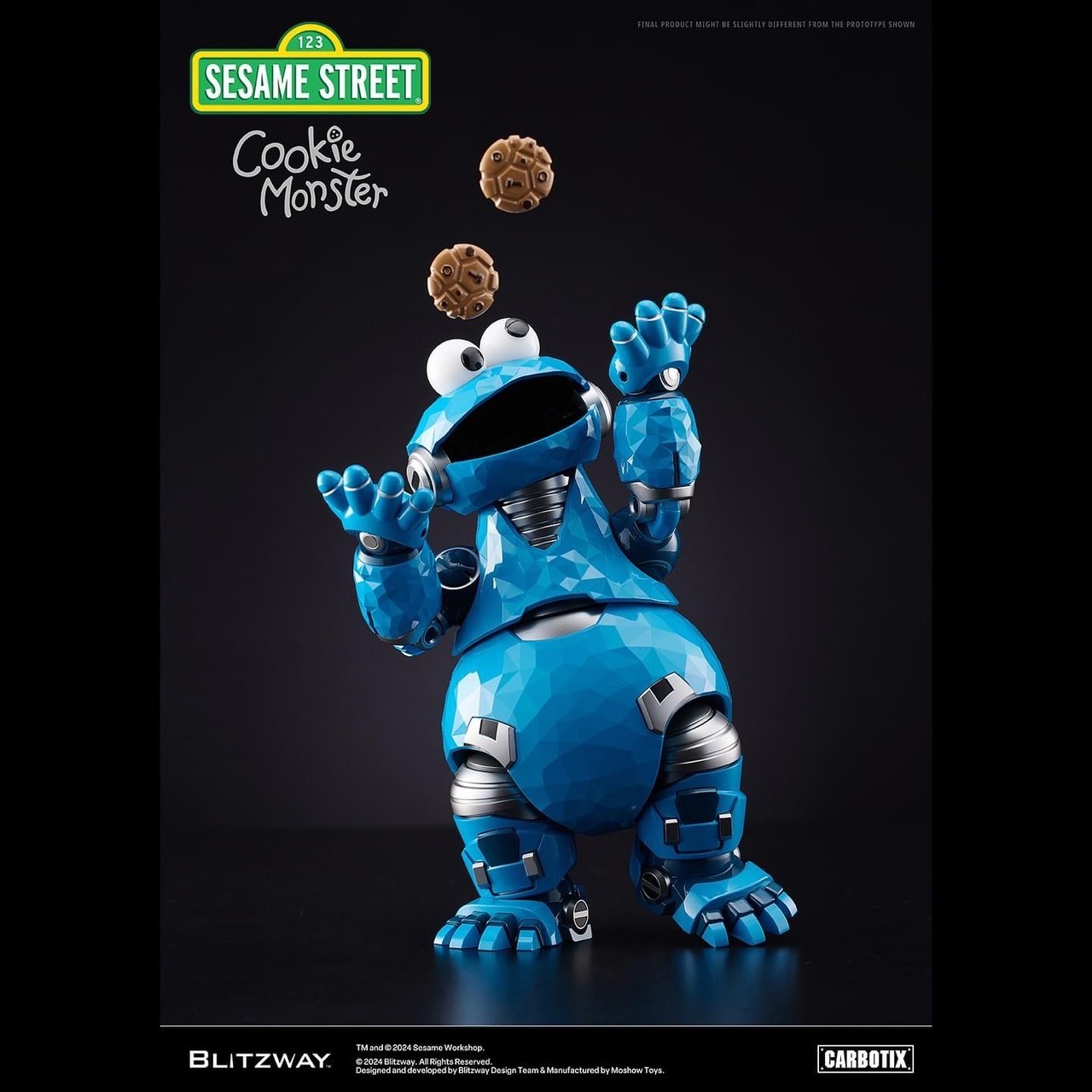 หุ่นยนต์ CARBOTIX - Sesame Street DX Ver. (Set of 3 : Elmo & Cookie Monster & Big Bird) by Blitzway (มีกล่องน้ำตาล)