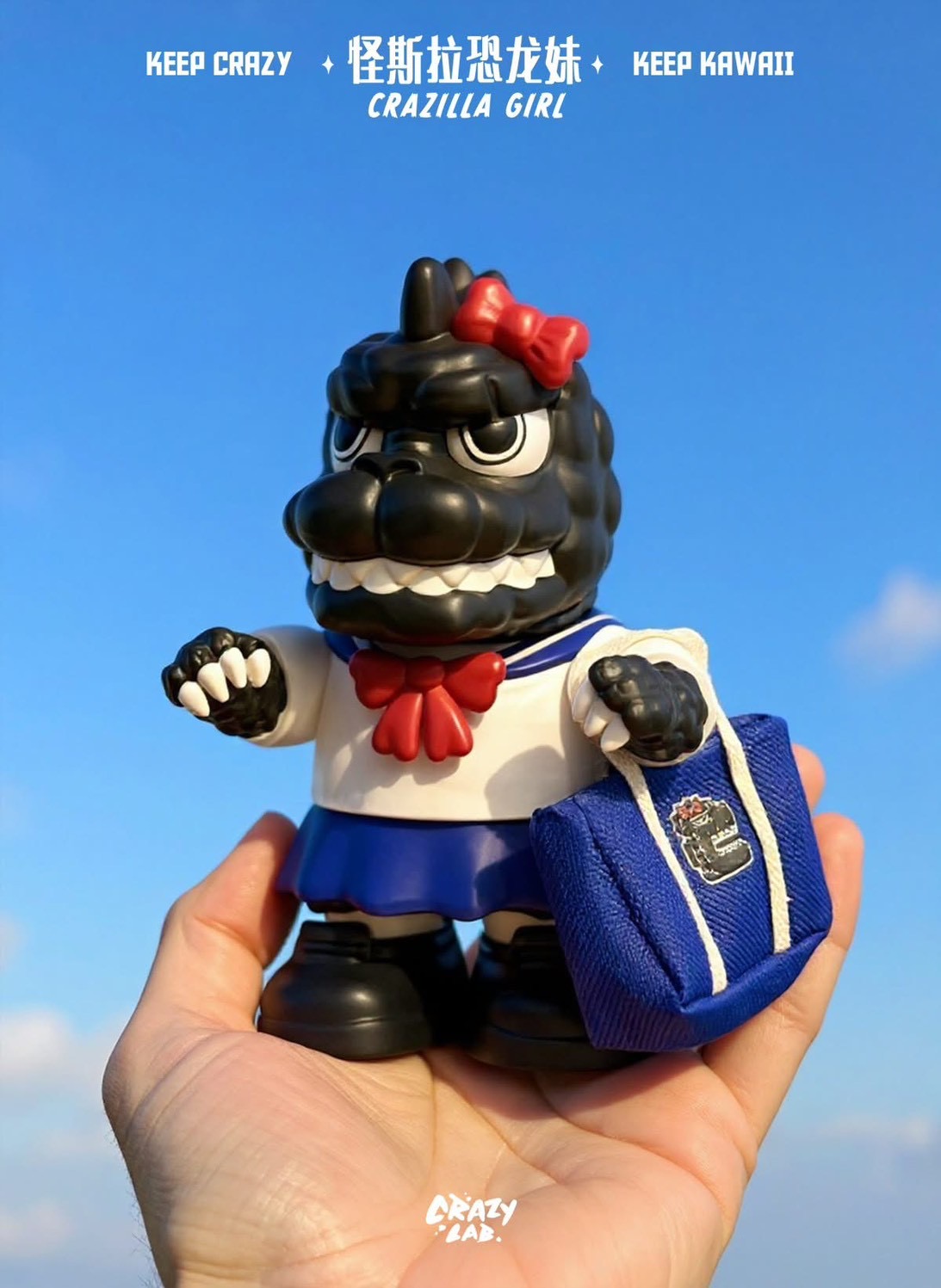 Pre-order : Mini Crazilla Girl Original Designer Cute Monster Trend Toy Figurine by Crazy Lab x James Lee