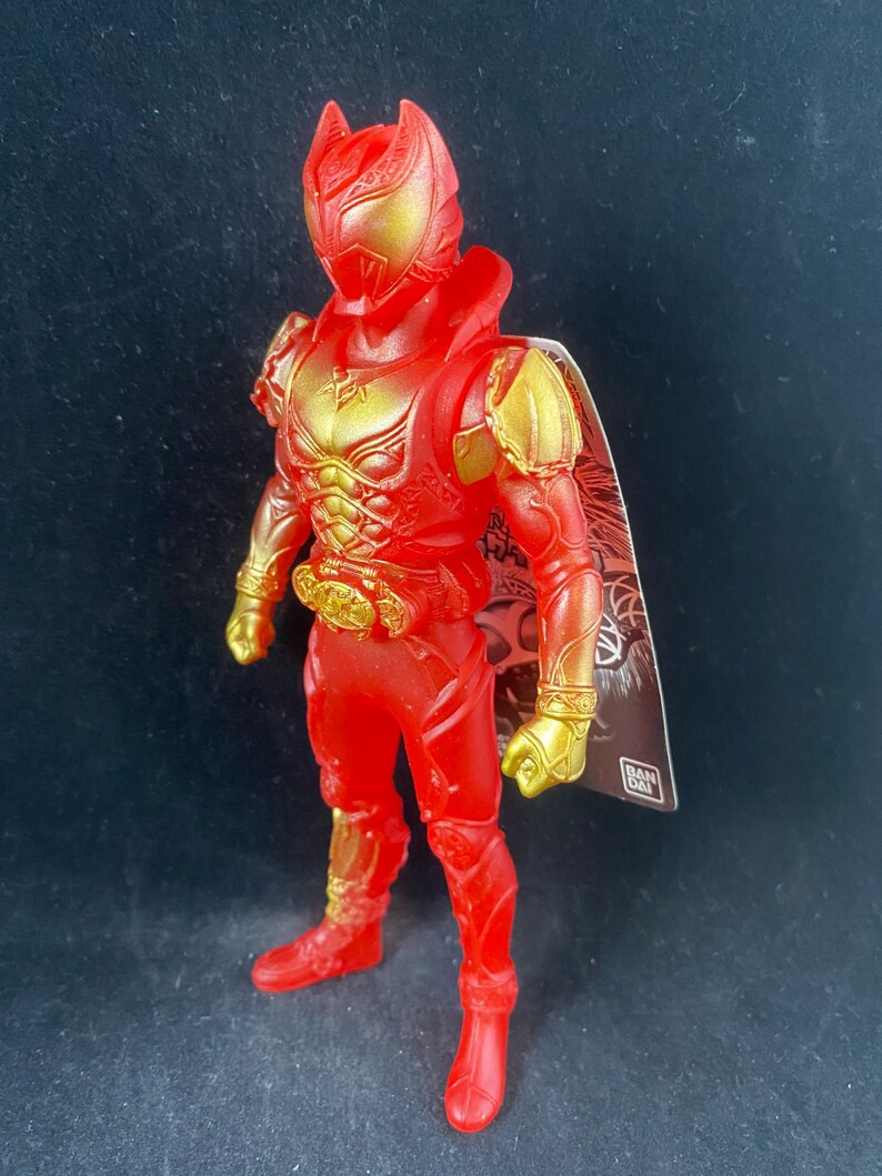 *Limited* Rider Hero Series Kamen Rider Kiva Special Red Color Edition Puri! Kiva! Go Summer Character Festival 2008 Soft Vinyl Figure by Bandai