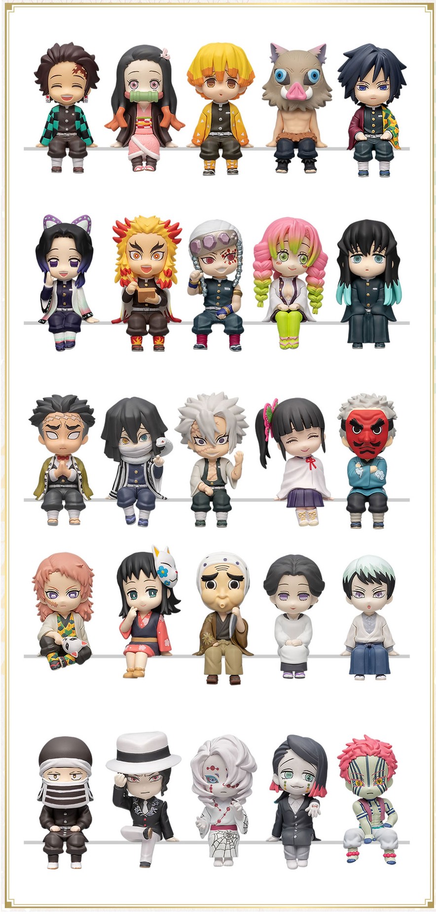 Pre-order : Sitting Position The Complete 25 Figures Demon Slayer: Kimetsu no Yaiba by Kitan Club