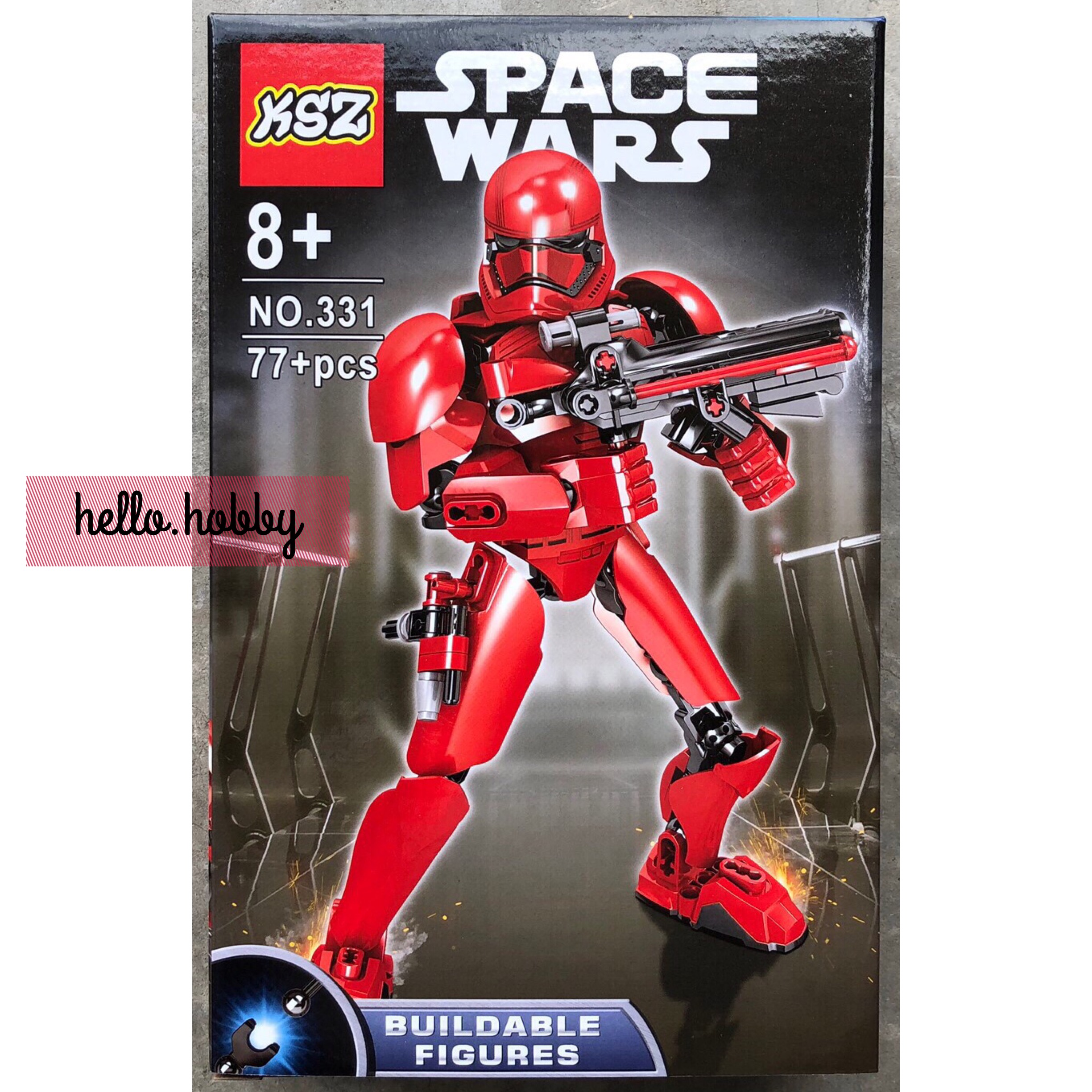 KSZ 331 Buildable Figure Star Wars Red Stormtrooper 77pcs