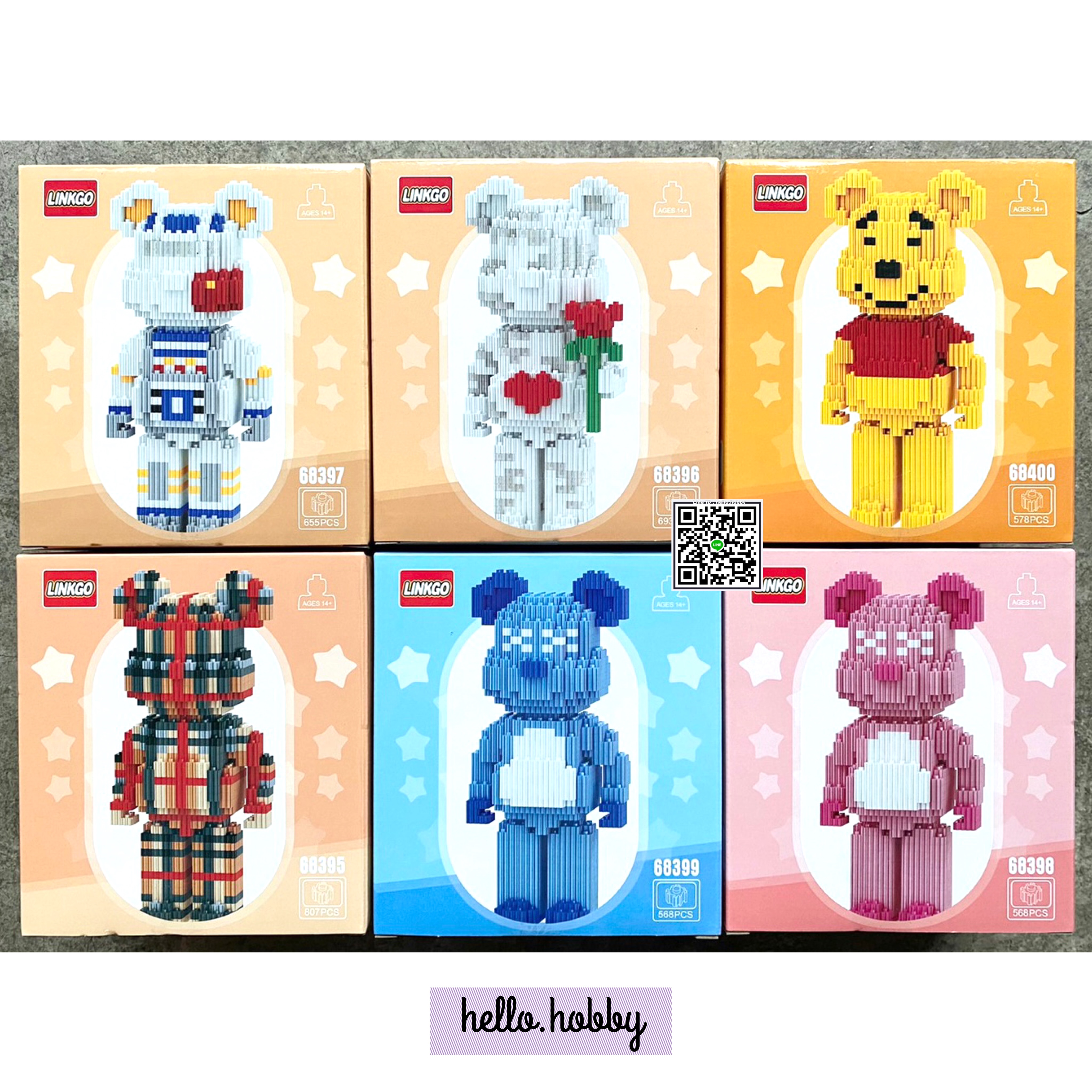 Linkgo 68395-68400 Bearbrick