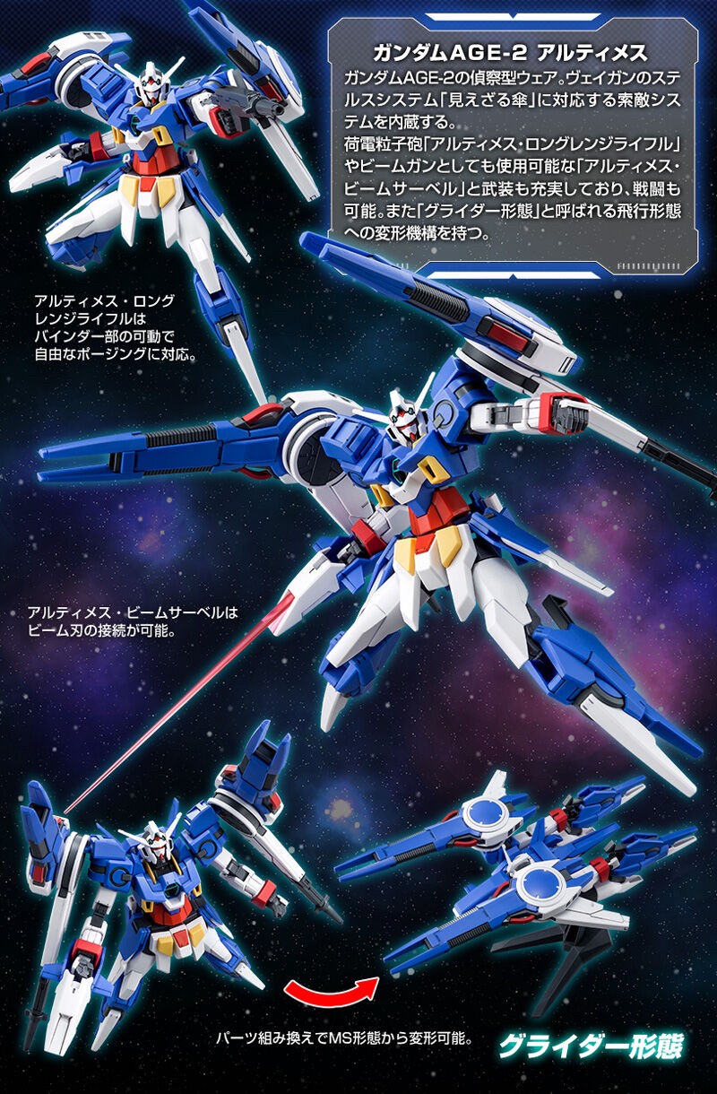 PRE-ORDER : HG 1/144 Gundam AGE-1 Razor & Gundam AGE-2 Ultimate Set