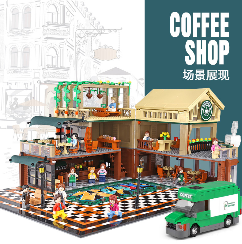 Sembo Block 601093 Starbucks 2095pcs (มีไฟ)