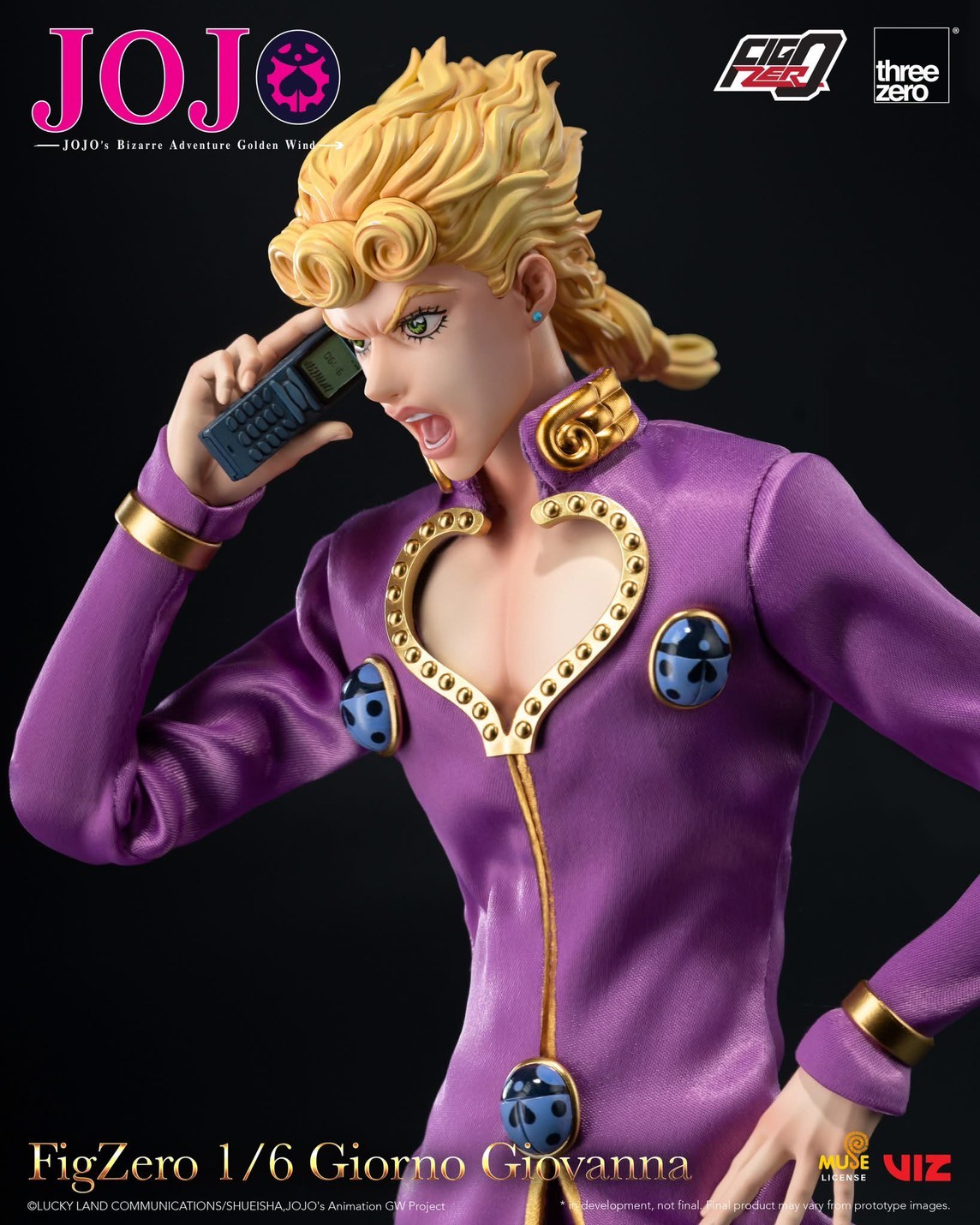 Pre-order : JOJO’s Bizarre Adventure: Golden Wind FigZero Giorno Giovanna 1/6 Scale Figure by Threezero