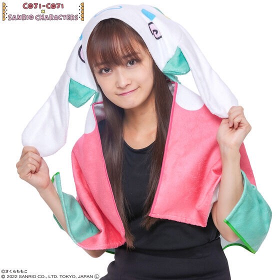PRE-ORDER : Coji-Coji x Sanrio Characters Narikiri Hooded Towel (2 types in total)