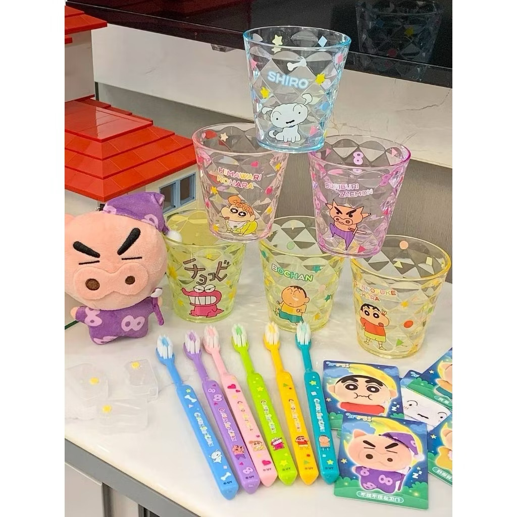 ตุ๊กตาพวงกุญแจ Crayon Shinchan - Wayaya Plush Keychain & Toothbrush & Glass Series by LDCX