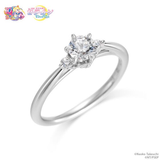 PRE-ORDER : Crisis Moon Compact Ring Silver (Including Cubic Zirconia)