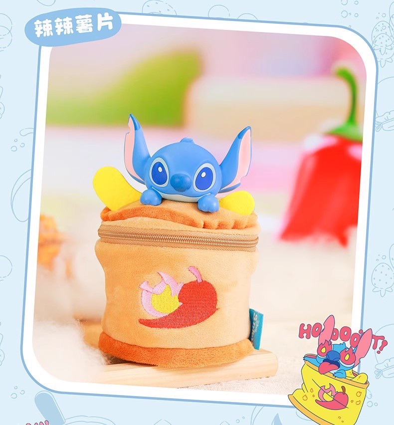 ได้1 ชิ้น กระเป๋าใส่ของจุกจิก ลิขสิทธิ์แท้ - Disney - Stitch - Flipping Amazing Fun Food Bag Series