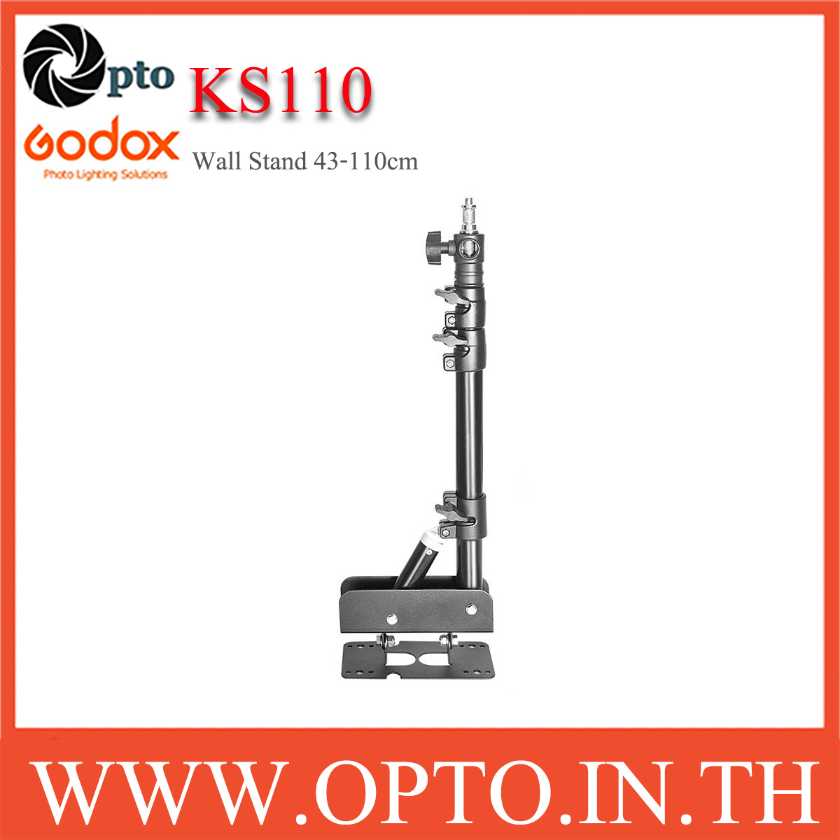 KS110 พับเก็บได้ ขายึดติดผนังหรือเพดานแบบปรับมุมได้สําหรับสตูดิโอ ระยะ 43-110 cm