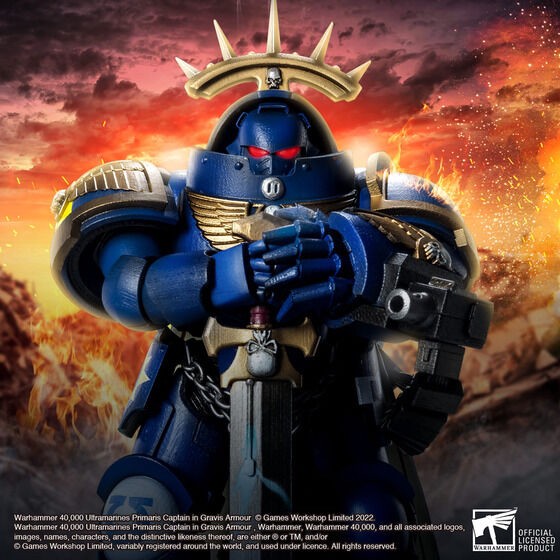 PRE-ORDER : WARHAMMER 40,000 ULTRAMARINES PRIMARIS CAPTAIN IN GRAVIS ARMOUR