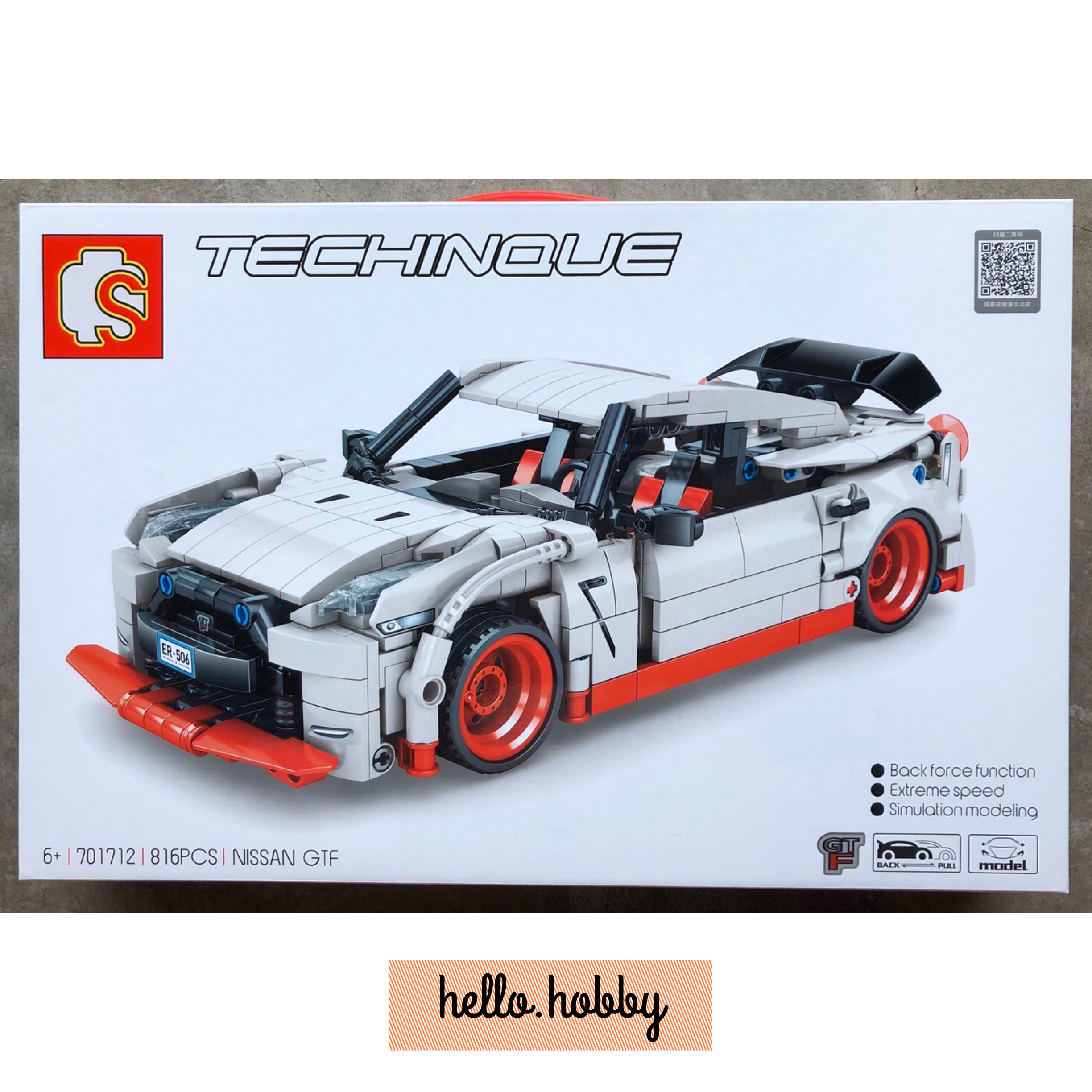 Sembo block 701712 Nissan GT-R 816pcs