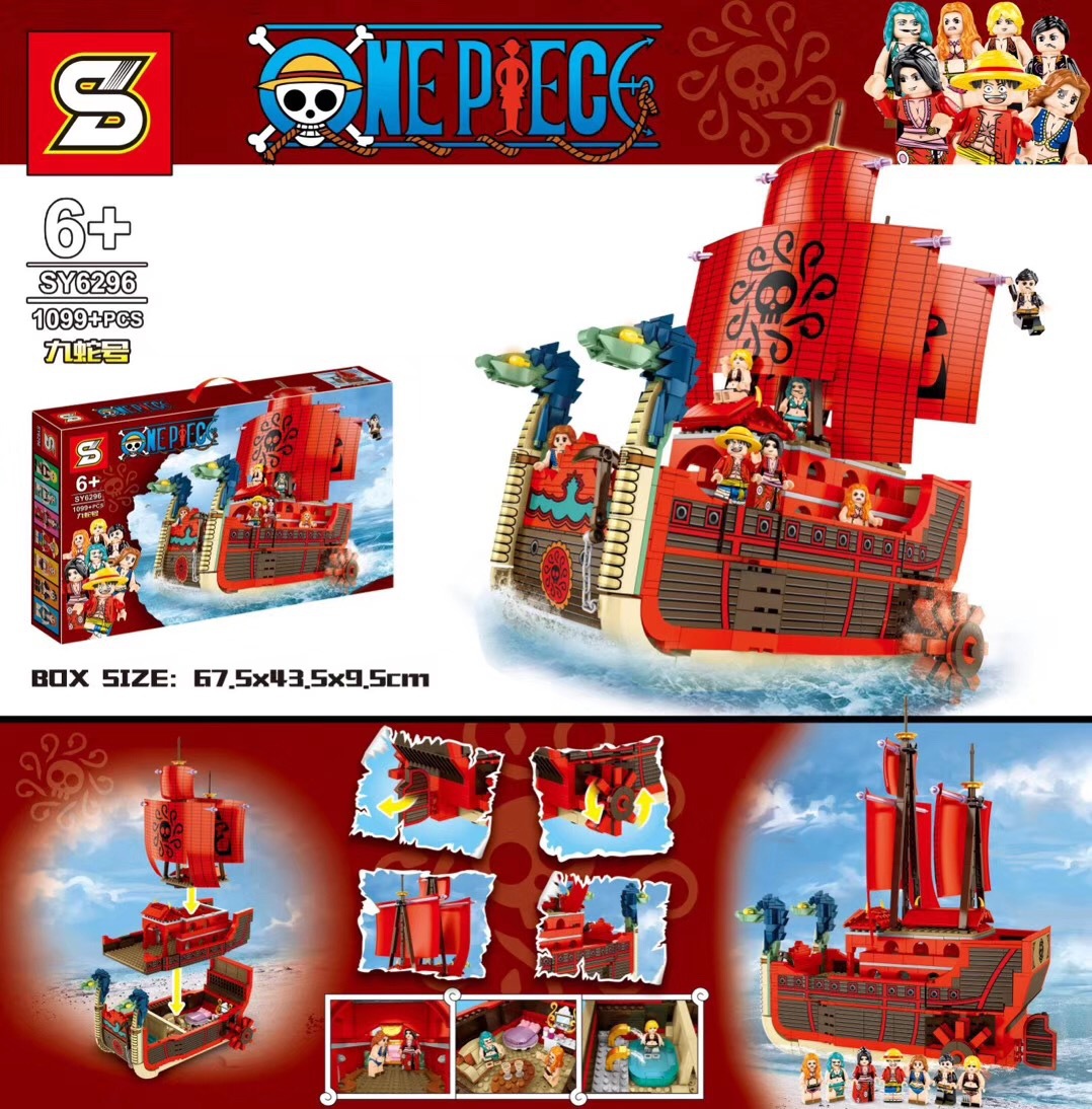 Sy 6296 One Piece - Kuja Pirate Ship 1099pcs