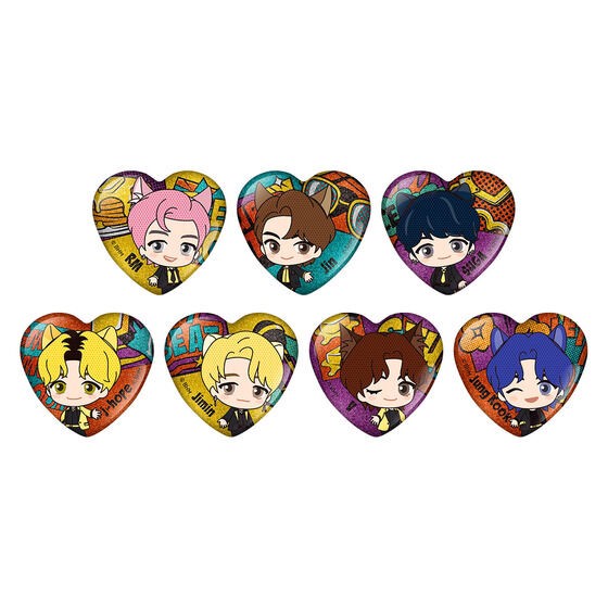 PRE-ORDER : TinyTAN FUN PARK Butter Kirakira Heart Can Badge (Random)