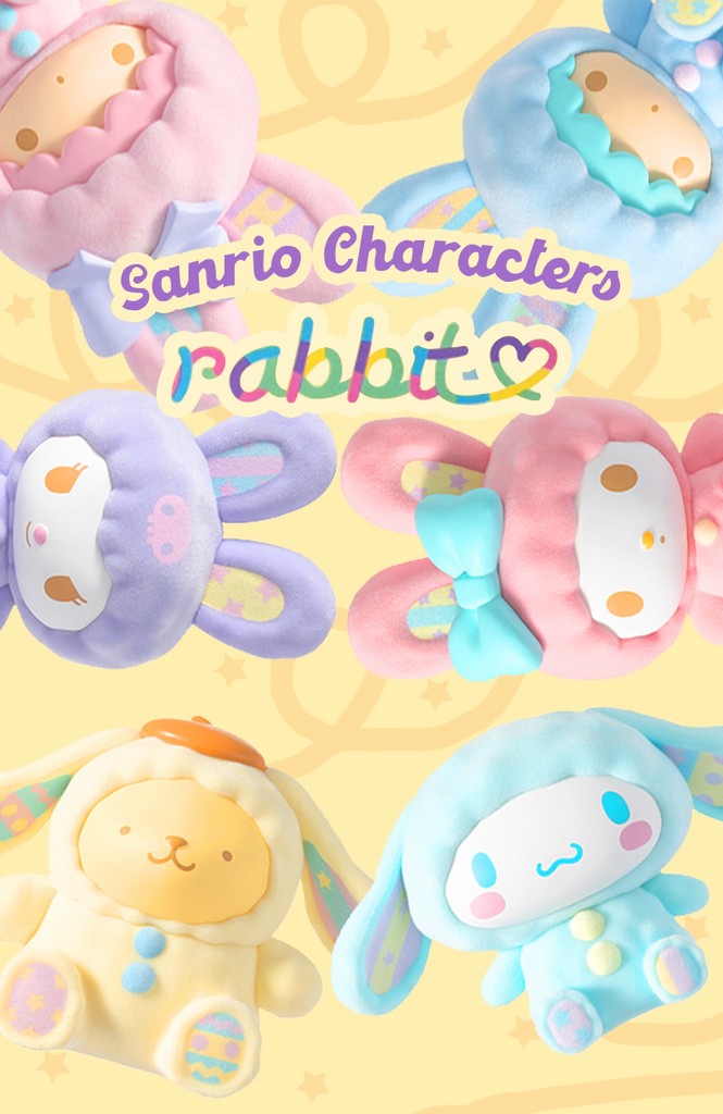 Sanrio Characters Rabbit Flocking Series by Miniso (Set of 6)