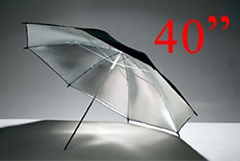 Godox Silver inside black outside Reflector Umbrella 101cm (40Inch)UB-002