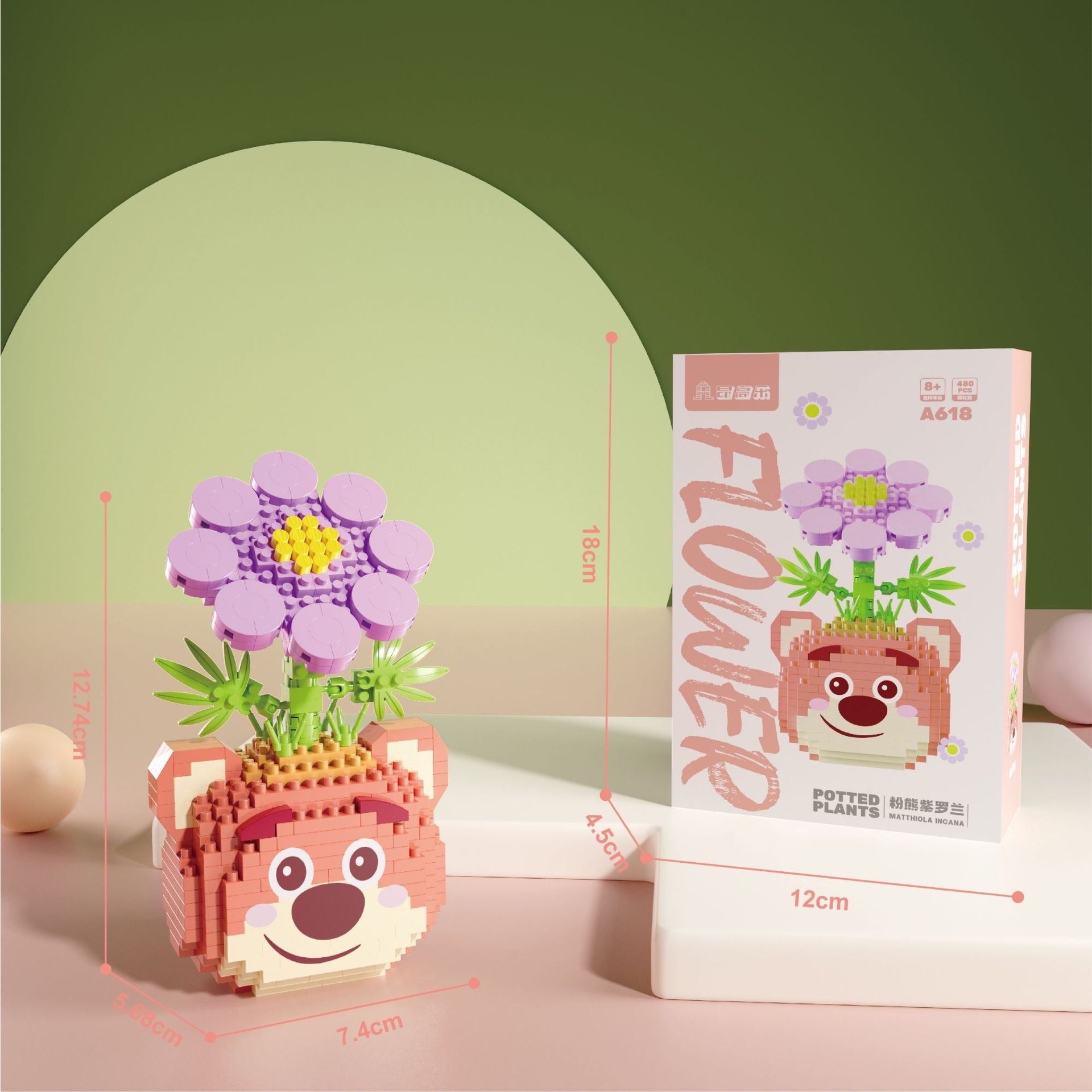 ตัวต่อนาโน Size XL - A 618-623 Sanrio & Disney Flower Potted Plants