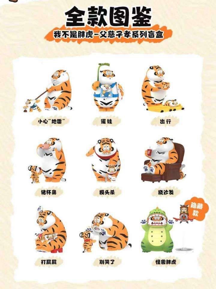 โมเดลได้ 1 ตัว | Panghu I,m Not Fat Tiger - Father & Stubborn Son Series by Funism