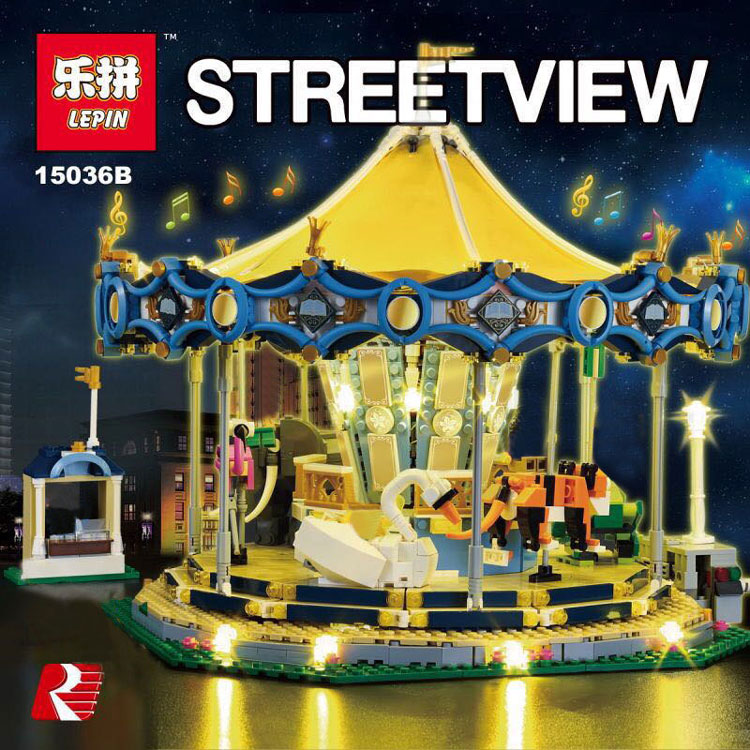 Lepin 15036B The 10th Anniversary Carousel with Light 2755pcs
