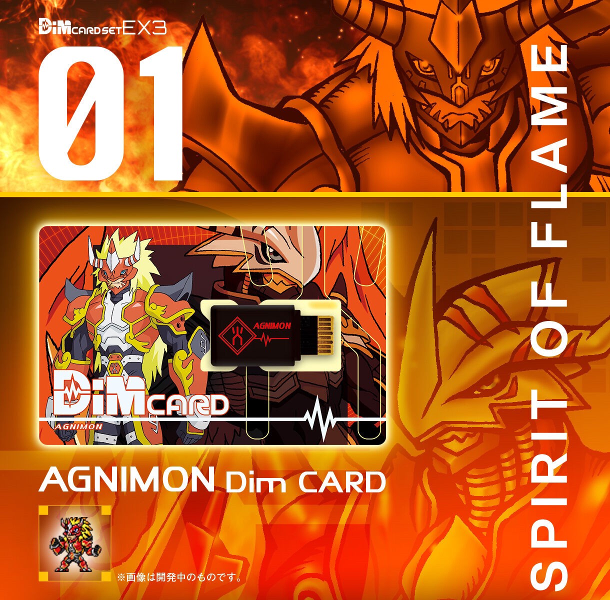 PRE-ORDER : Vital Bracelet Digital Monster Dim Card Set EX3 Digimon Frontier SPIRIT FLAME