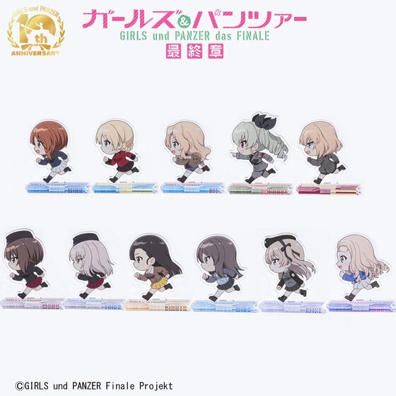 PRE-ORDER : Girls und Panzer Running Deformed Series Acrylic Stand