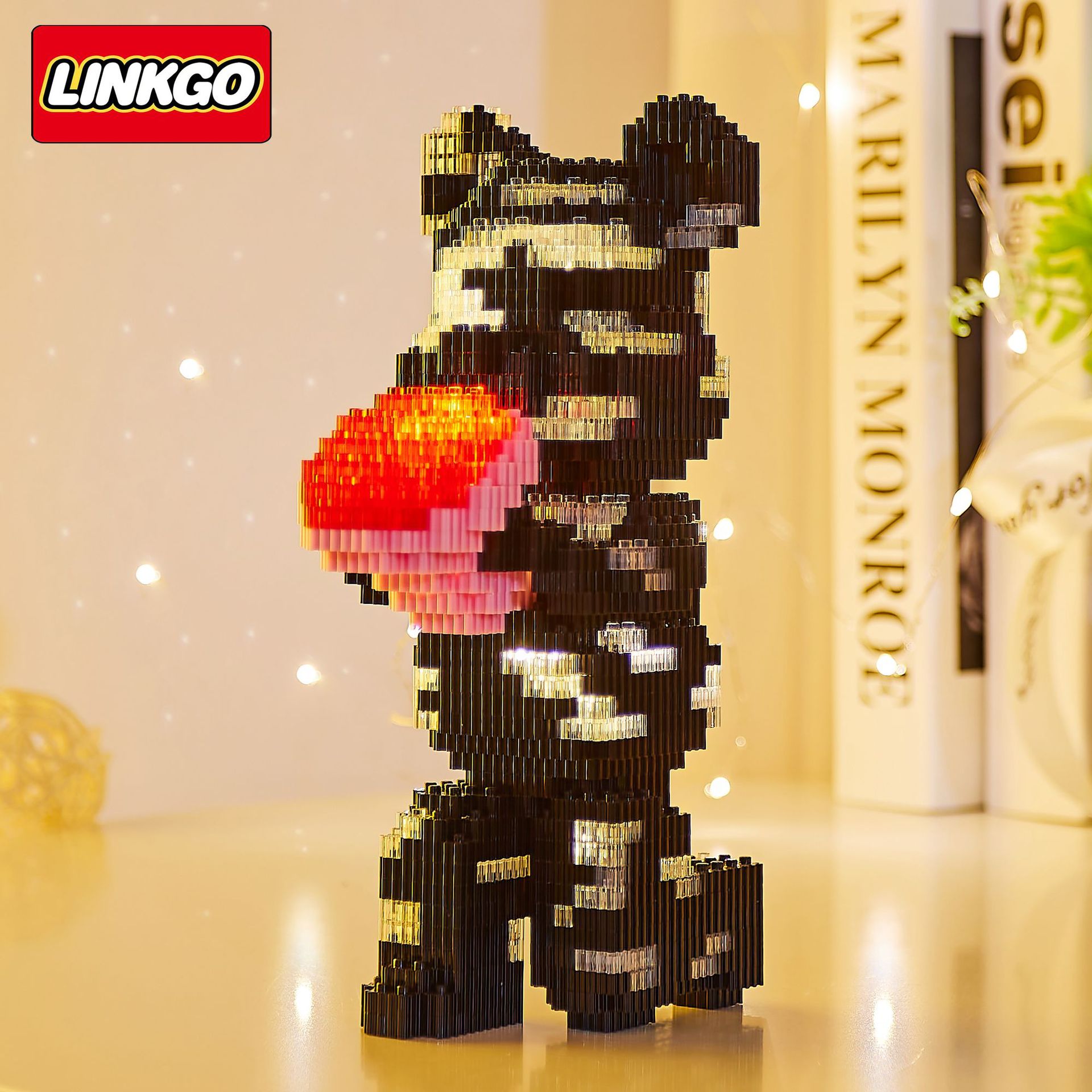 Linkgo 68461-68482 Bearbrick มีไฟ