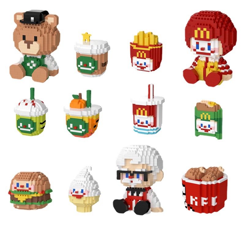 Pan Nie x Mard 6030-6032 Happy Fat Nerd - Fast Food Set - McDonald, KFC, Starbucks