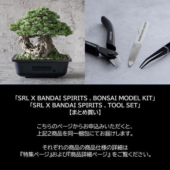 PRE-ORDER : SRL X BANDAI SPIRITS . BONSAI MODEL KIT ／ SRL X BANDAI SPIRITS . TOOL SET