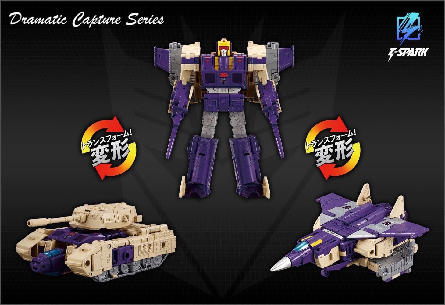 Pre-order : T-Spark Transformers Dramatic Capture Series Triple Takeover by Takara Tomy