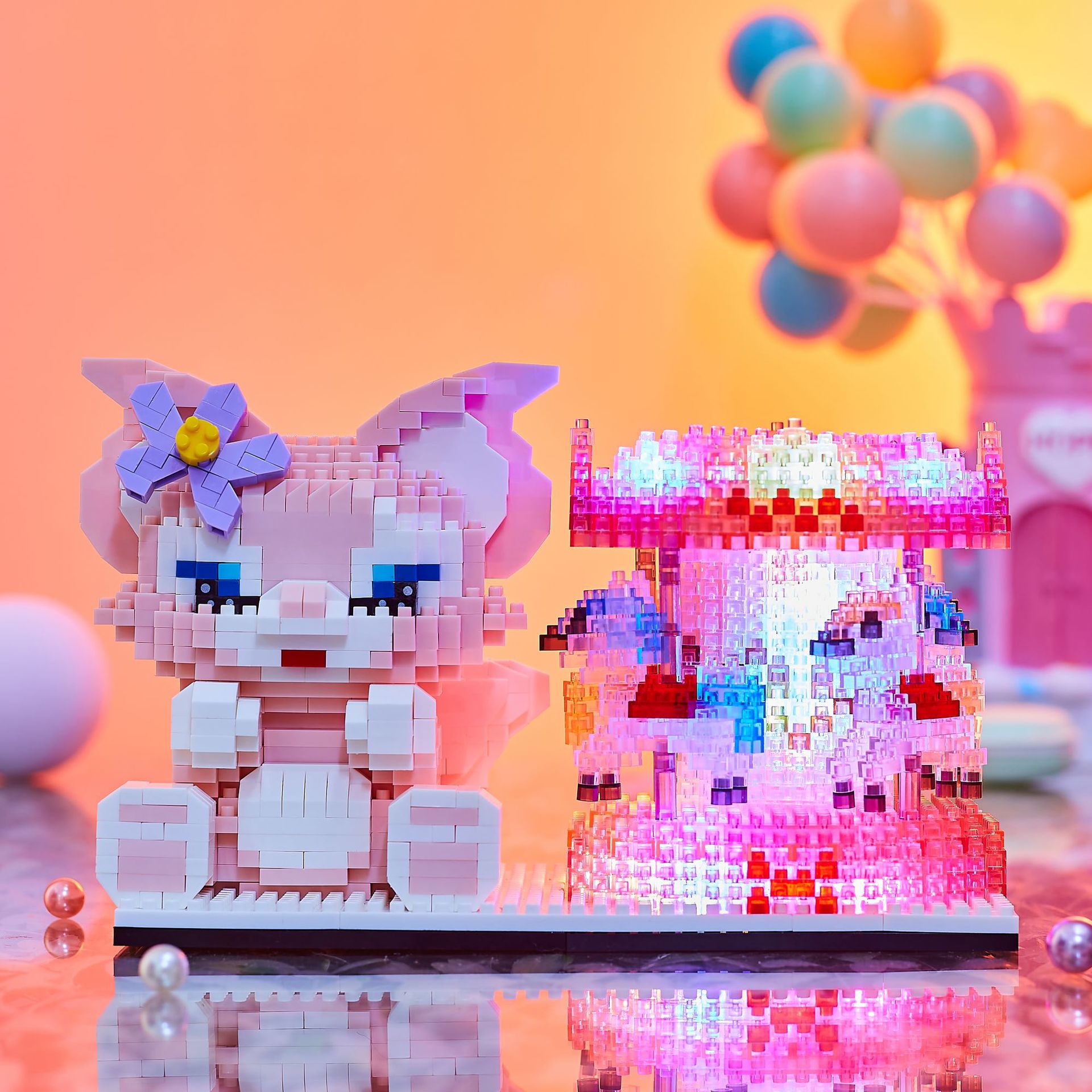 Yapin 6908 Disney - Pen holder Linabel 1688pcs (มีไฟ)