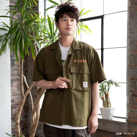 PRE-ORDER : STRICT-G JABURO "Mobile Suit Gundam" Field Open Collar Shirt