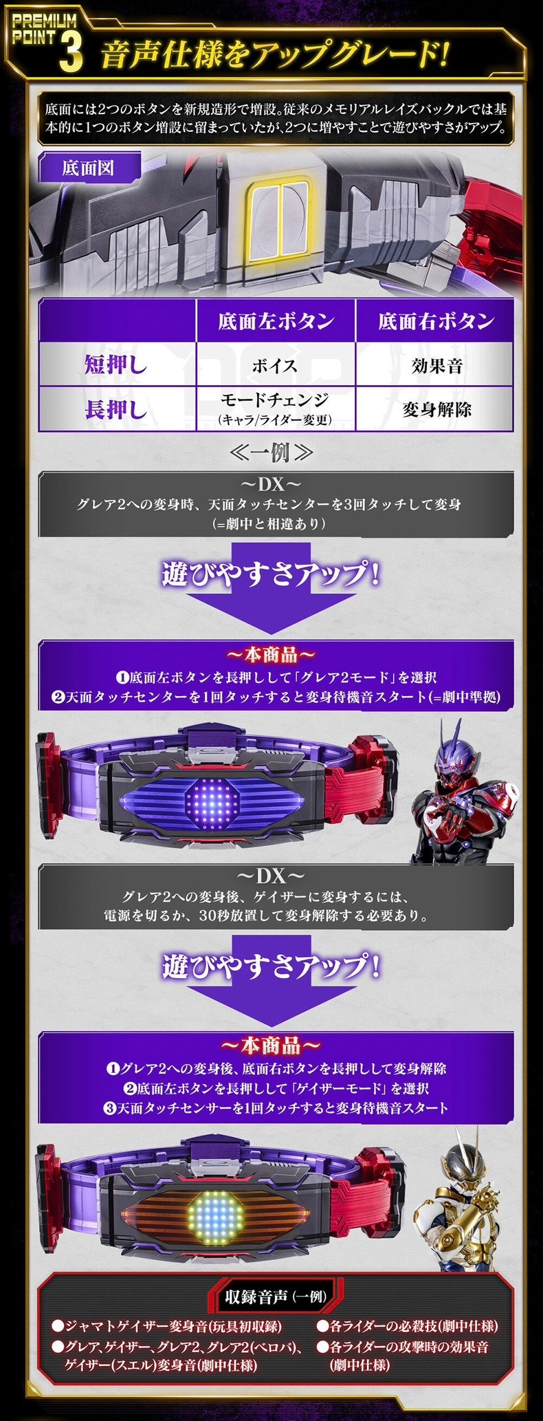 PRE-ORDER : PREMIUM DX Memorial Vision Driver & High Spec Belt Set