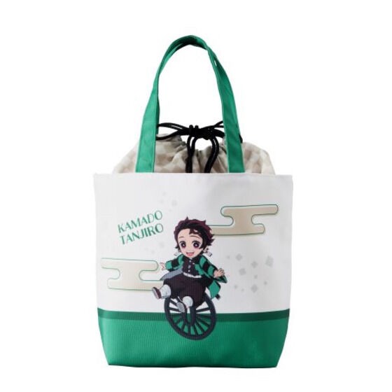 PRE-ORDER : Kimetsu no Yaiba Slightly Nokkari Mini Character Drawstring Tote Bag