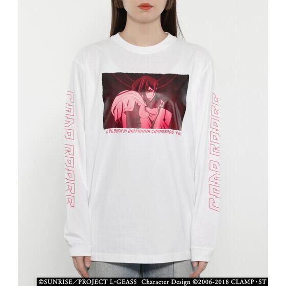 PRE-ORDER : Code Geass R4G Long Sleeve T-shirt Lelouch Pattern