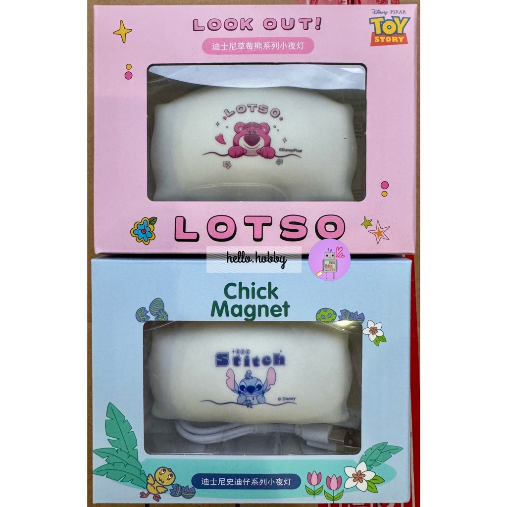 โคมไฟ ลิขสิทธิ์แท้ - Disney - Lotso & Stitch Pillow-Patting Night Light Series LED Lamp