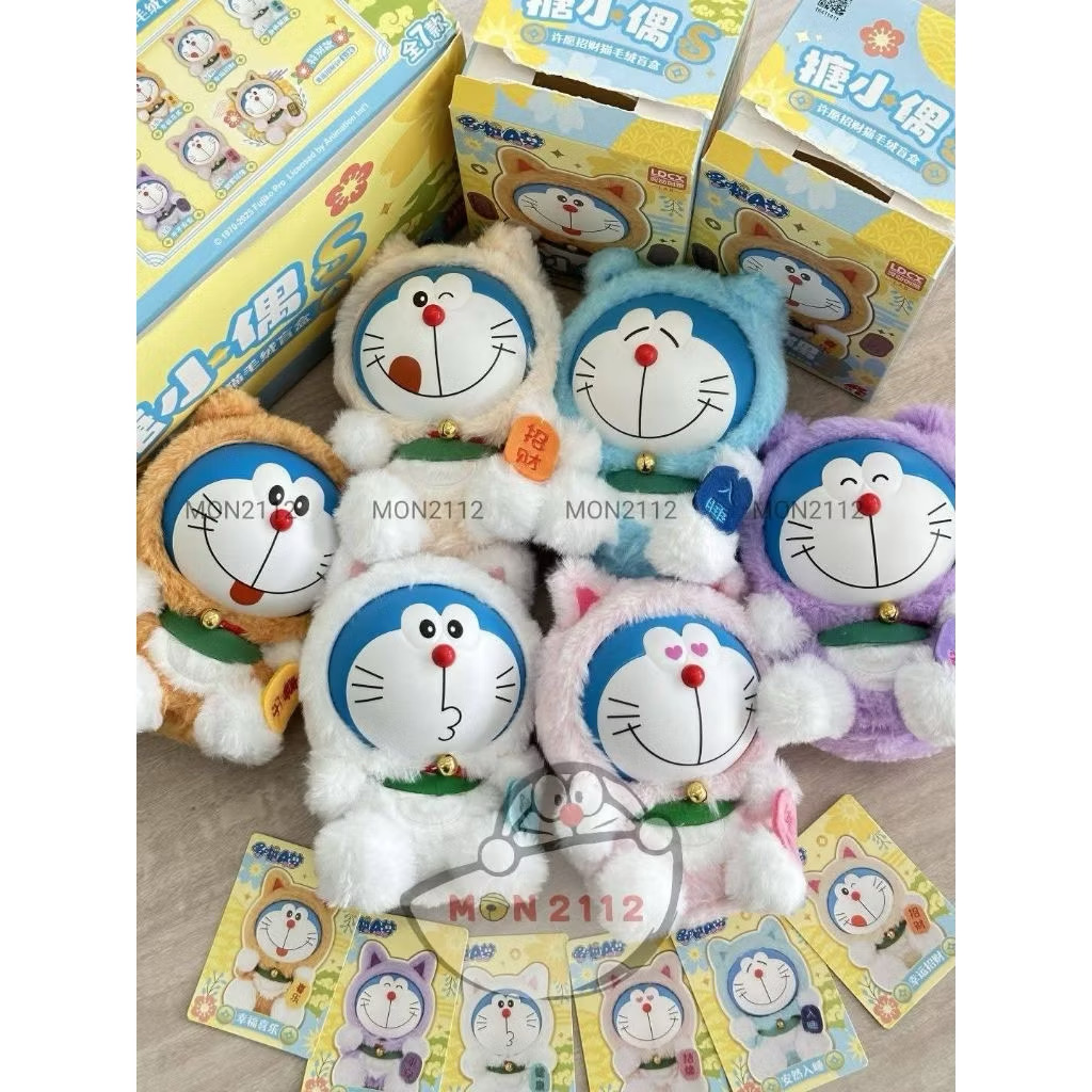 ตุ๊กตาโดเรม่อนกวัก ลิขสิทธิ์แท้ ได้ 1ตัว - Doraemon Doll V1 Wishing Lucky Cat Series by LDCX