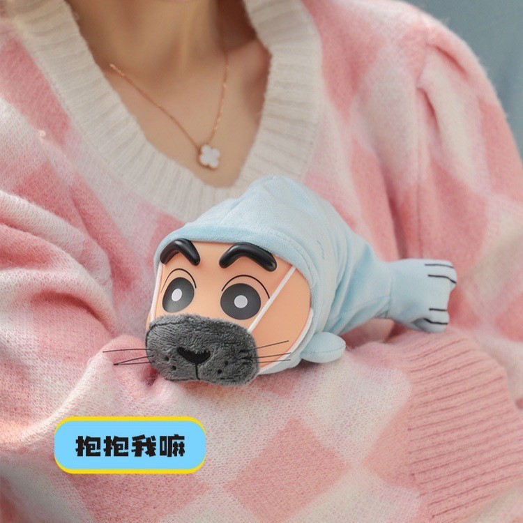 ตุ๊กตาชินจังดุ๊กดิ๊ก - Crayon Shinchan - Floppy Fish Plush Series by 52Toys