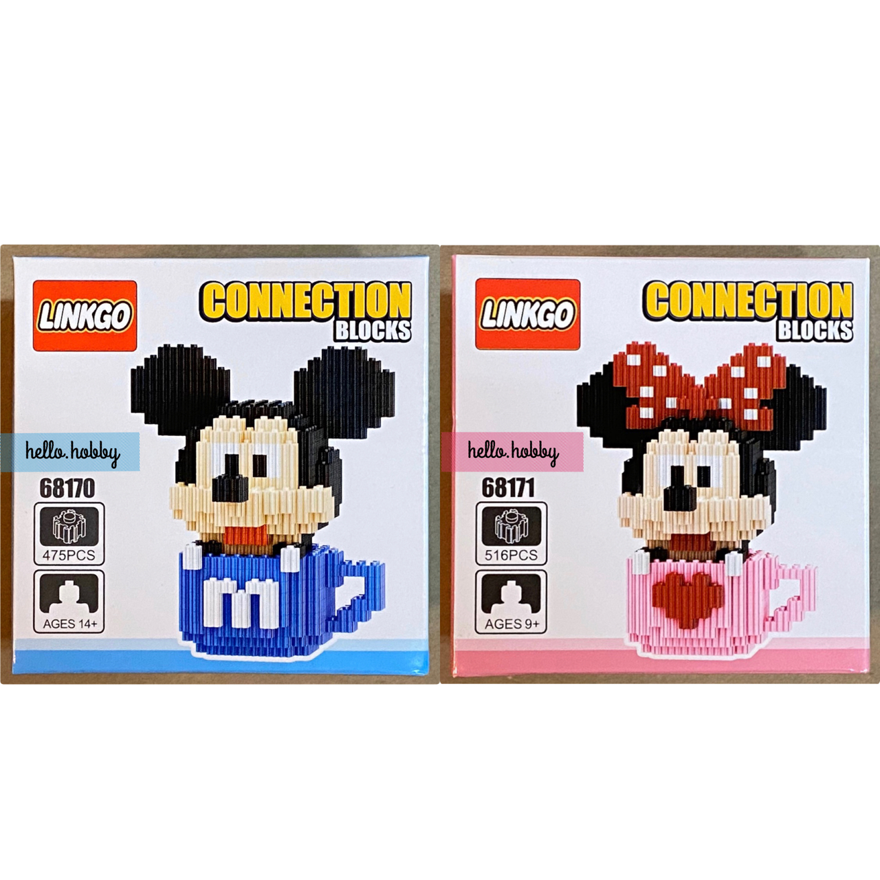 Linkgo 68170-68171 Disney in glass (แบบเฟือง)
