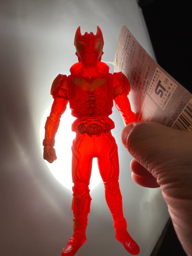 *Limited* Rider Hero Series Kamen Rider Kiva Special Red Color Edition Puri! Kiva! Go Summer Character Festival 2008 Soft Vinyl Figure by Bandai
