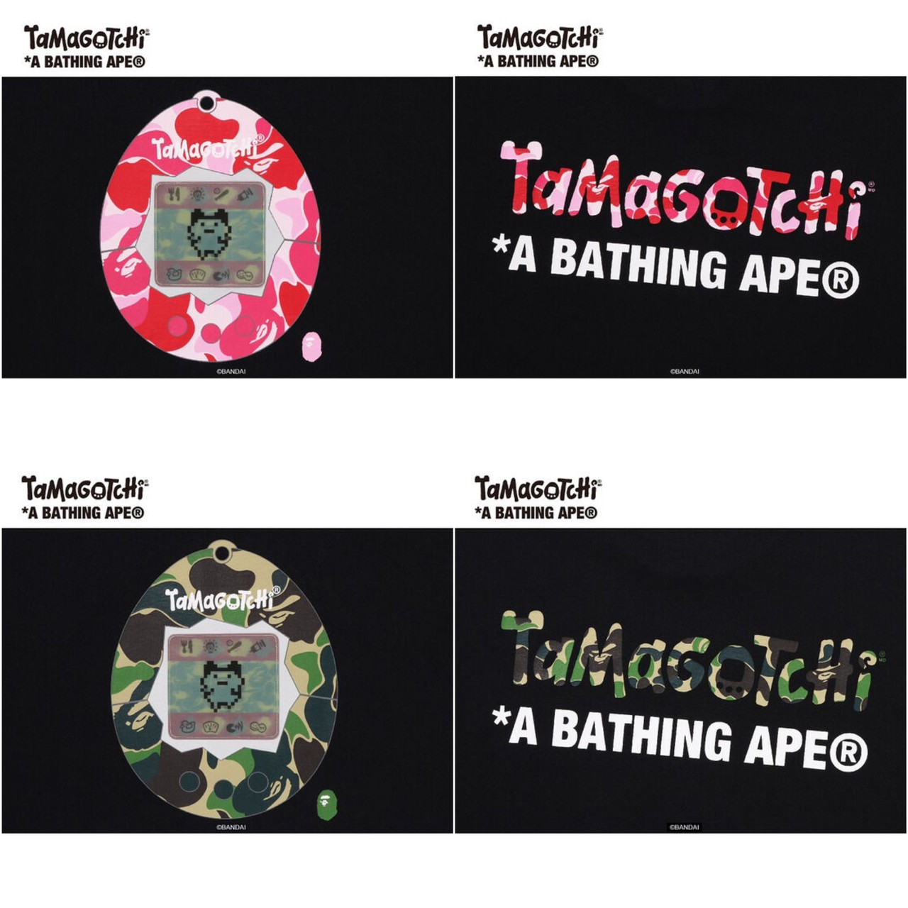 PRE-ORDER : Tamagotchi x A BATHING APE T-shirt 1-3