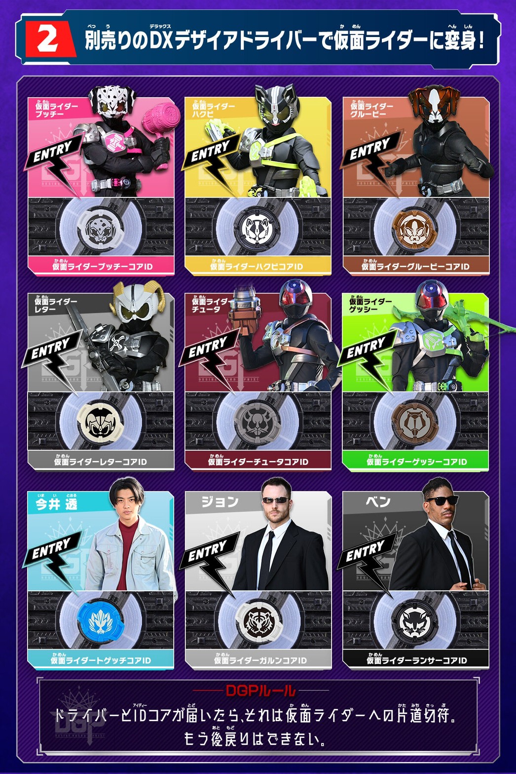 Masked Rider Geats - Kamen Rider Core ID Set 02 by Premium Bandai (Limited)