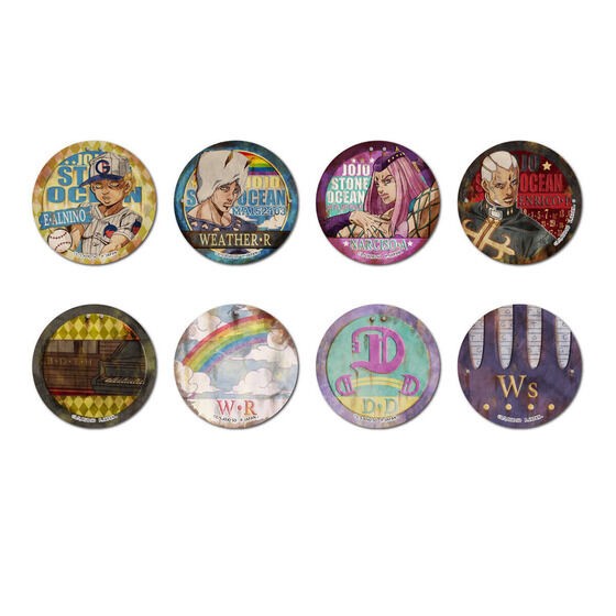 PRE-ORDER : JoJo's Bizarre Adventure: Stone Ocean Retro Signboard Can Badge Part2