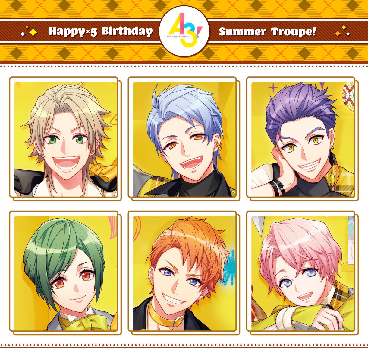 PRE-ORDER : A3! Hologram Can Badge ~Happy x 5 Birthday Summer Troupe!~