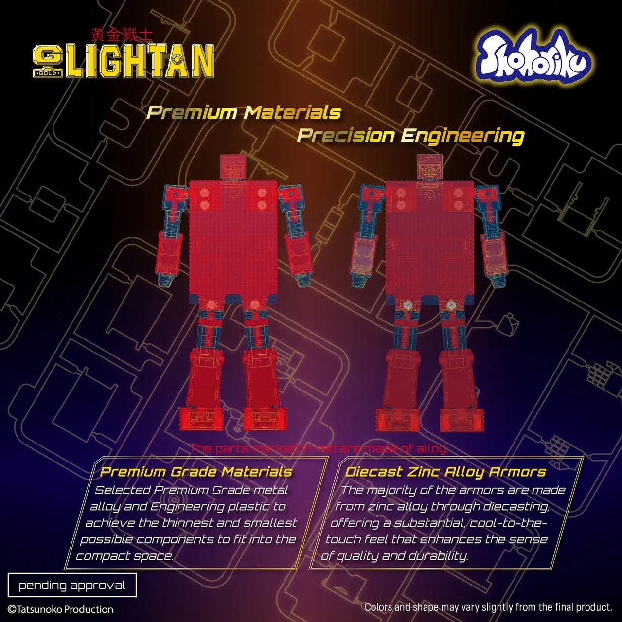 Gold Lightan Model Kit (with Alloy Parts) by Shohoriku Limited